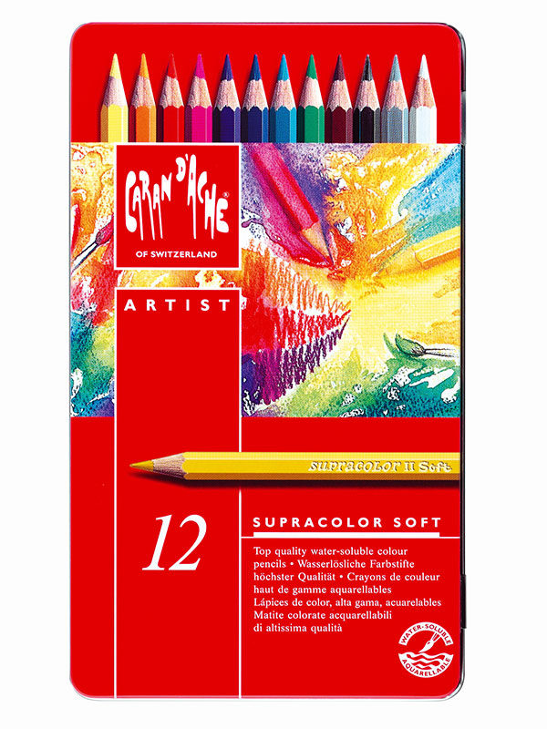 Caran d'Ache - Confezione da 12 pastelli Caran d'Ache  Supracolor Soft. - 3.888.312