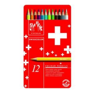 Caran d’Ache – Confezione da 12 pastelli Caran d’Ache Swisscolor – 1.285.712