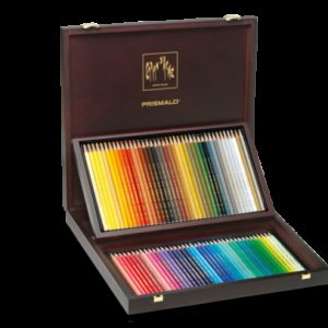 Caran d’Ache – Scatola in legno con 80 pastelli Caran d’Ache Prismalo – 999.480
