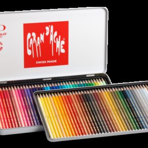 Caran d’Ache – Confezione da 80 pastelli Caran d’Ache Prismalo, in scatola di metallo. – 999.380