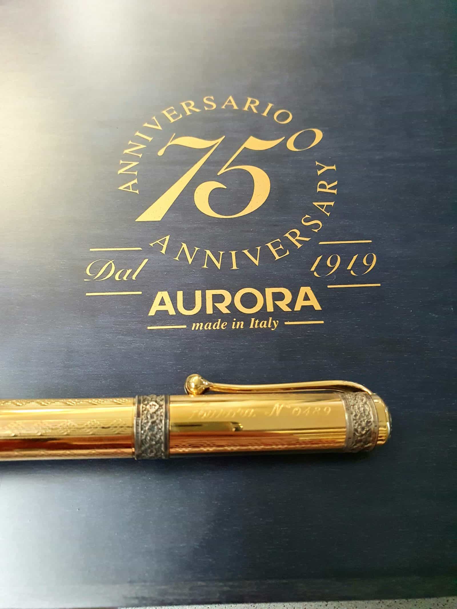 Aurora - Penna stilografica Edizione Limitata e numerata in 1919 esemplari per celebrare il 75° anniversario Aurora. - AU75