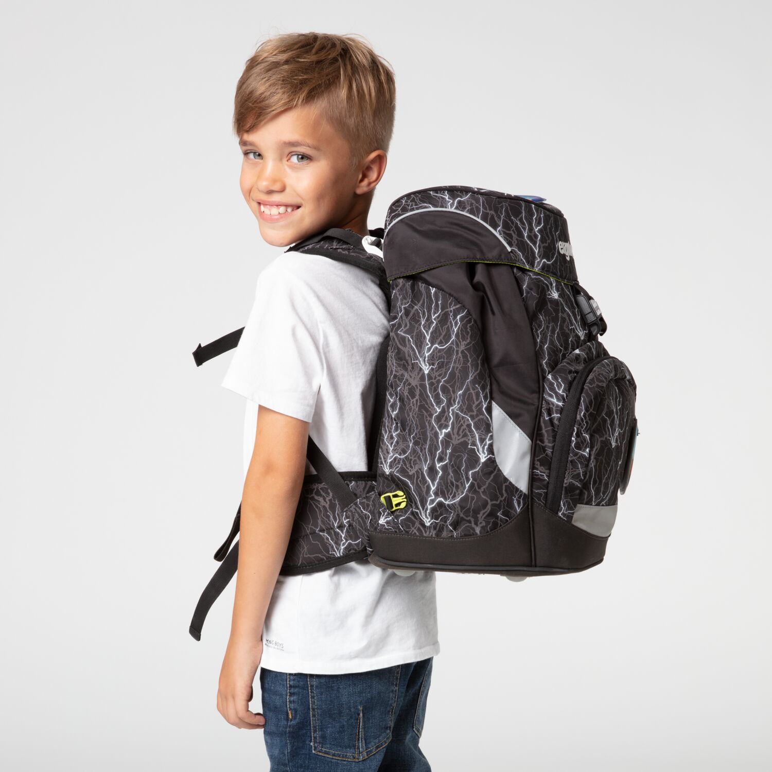 Ergobag - Zaino per la scuola primaria ergonomico Ergobag Prime Super ReflectBear Glow- Super Reflex Glow Edition - EBA-SIN-003-9Z6 - immagine 6