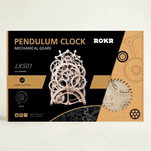 Wooden.City Orologio Steampunk V2 - Puzzle 3D In Legno Per Adulti - Kit Di Costruzione Fai Da Te
