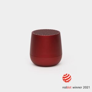 Lexon – MINO+ speaker bluetooth con doppia modalità di ricarica , colore rosso scuro – LA125DR