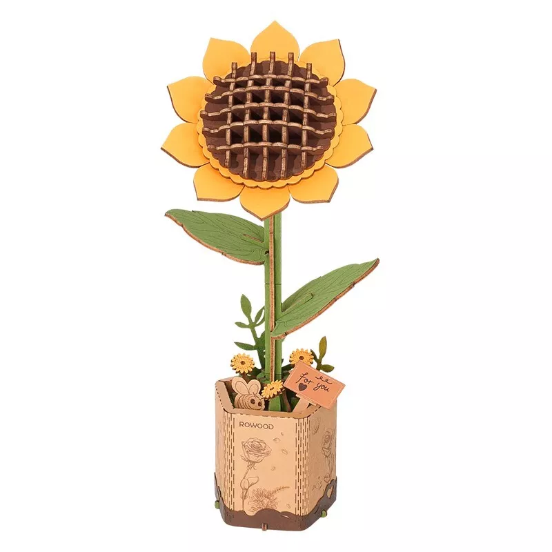 Robotime Rokr - Sunflower puzzle 3D - TW011 - immagine 2