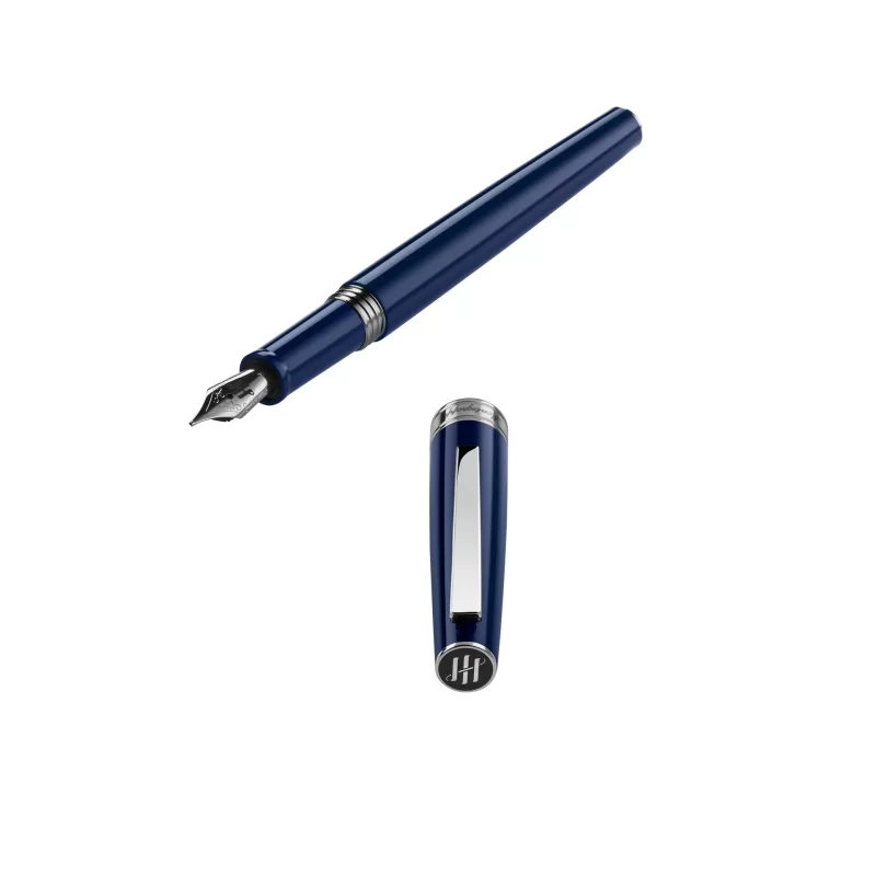 Montegrappa - Penna stilografica Montegrappa Armonia , in pregiata resina colore dark blue con pennino M. - ISA1R3AD