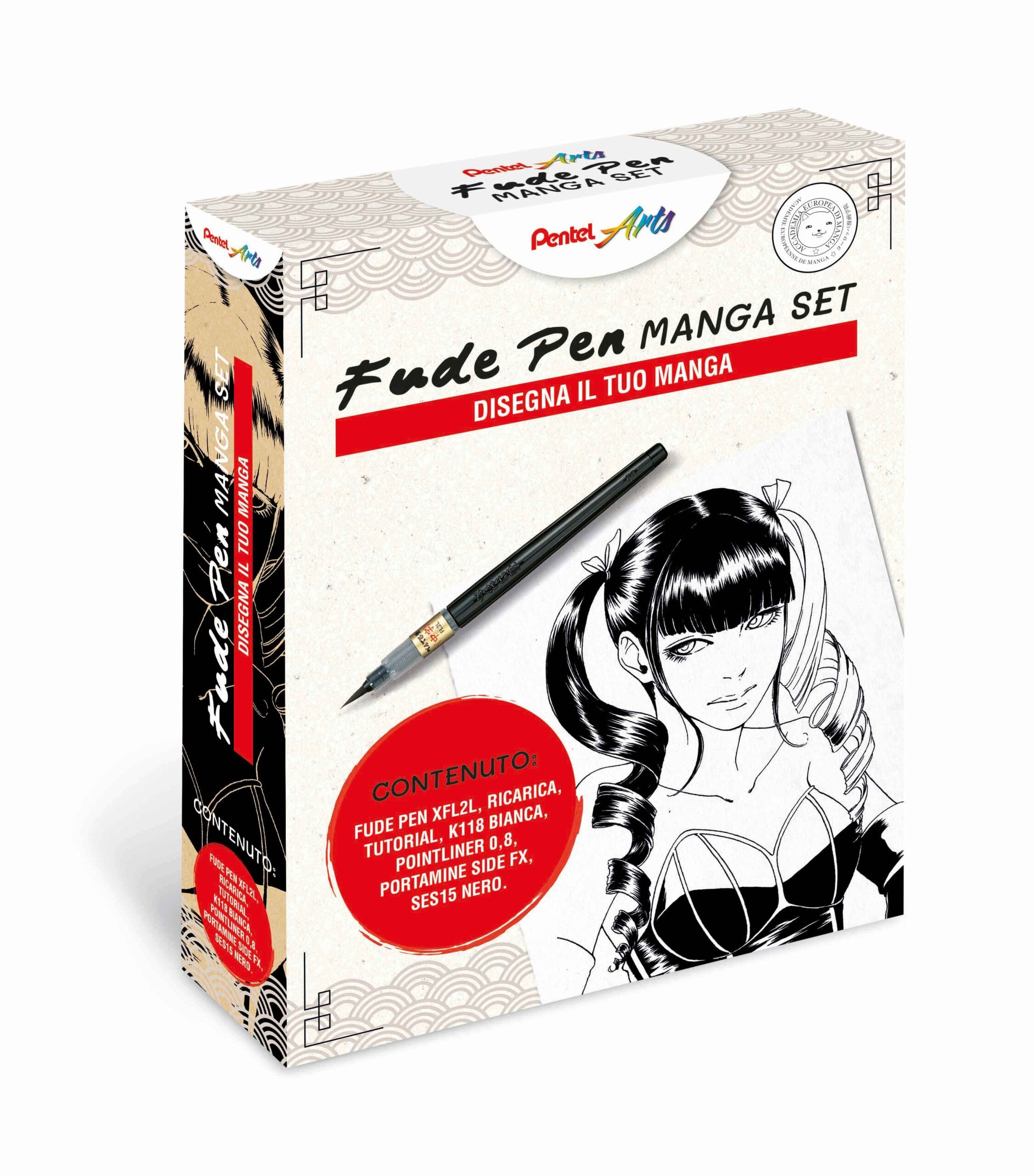 Pentel - Fude Pen Manga Set - 22443