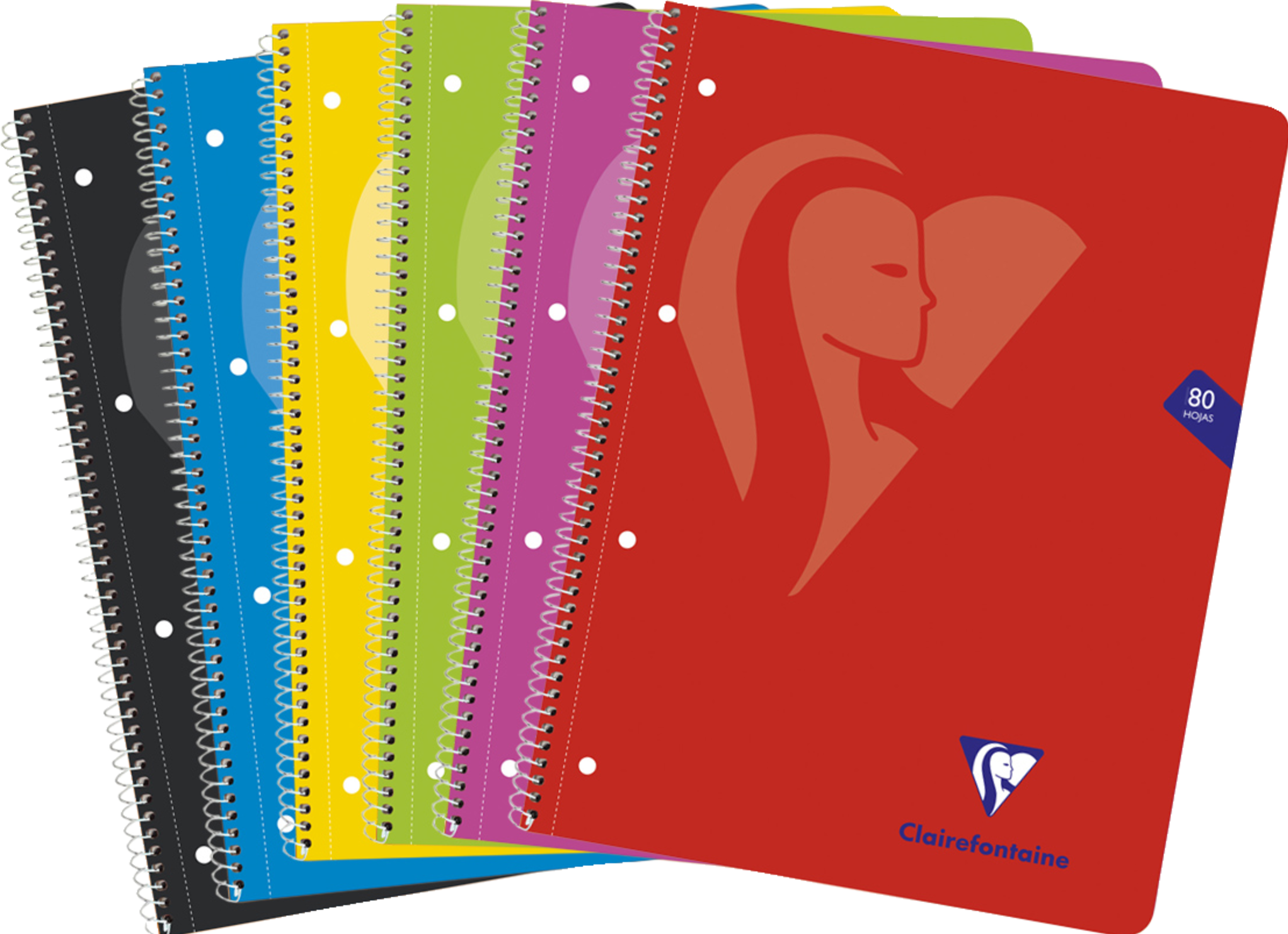 Clairfontaine - Quaderno Spiralato A4 Collegeblock Clairfontaine. Colori assortiti - 307252C