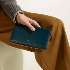 Montblanc - Portafoglio Montblanc Soft zip around colore ottanio. - 198751 - immagine 2