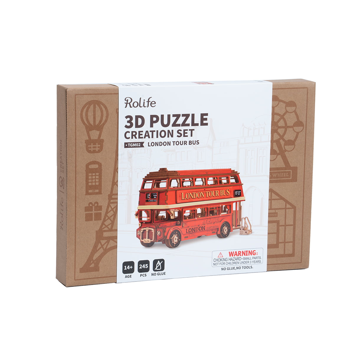 Robotime Rokr - 3D Puzzle London tour bus - TGM02