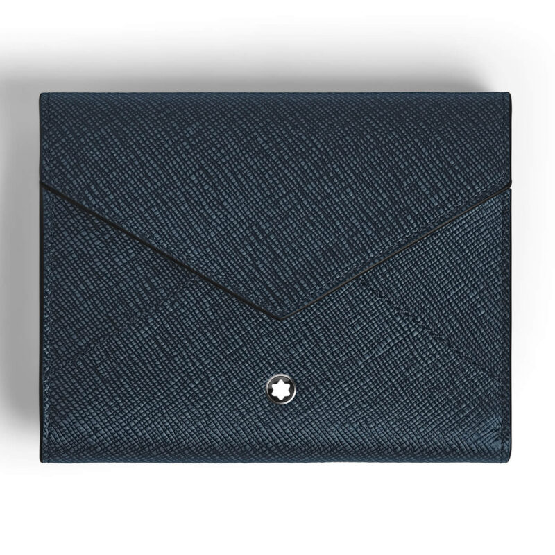 Montblanc - Portafoglio Trifold Montblanc Envelope colore Tweed blue - 220341