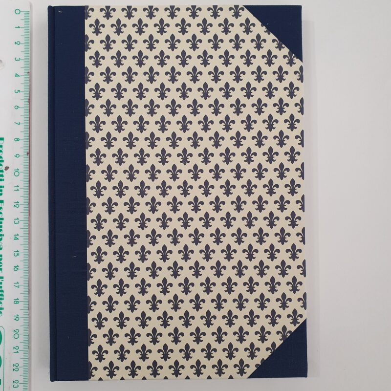 Carta Varese - Quaderno realizzato a mano formato A5, giglio blu - A5QGIBL