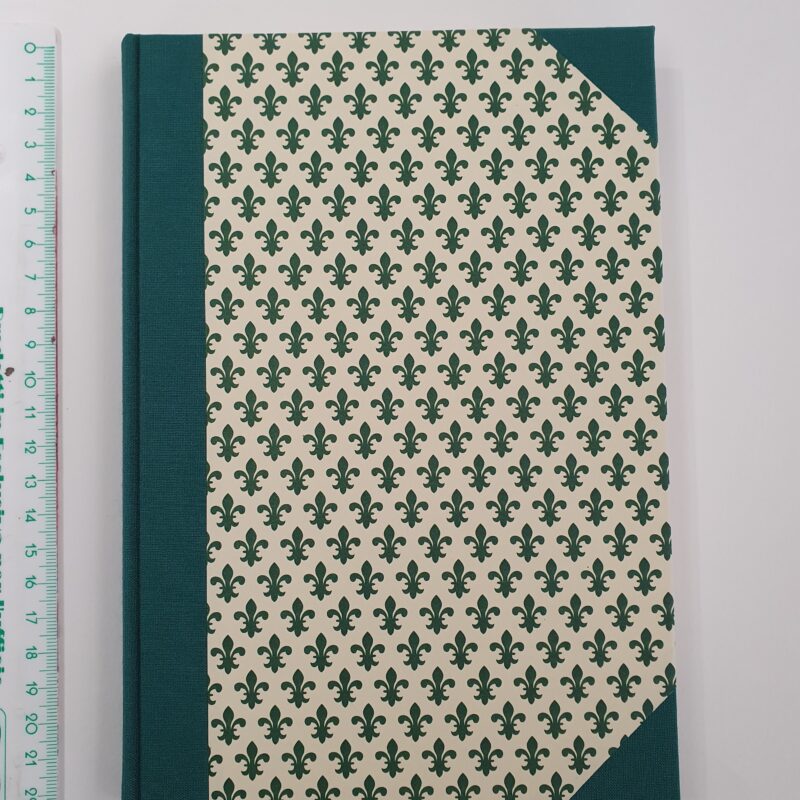 Carta Varese - Quaderno realizzato a mano formato A5, giglio verde - A5QGIVE