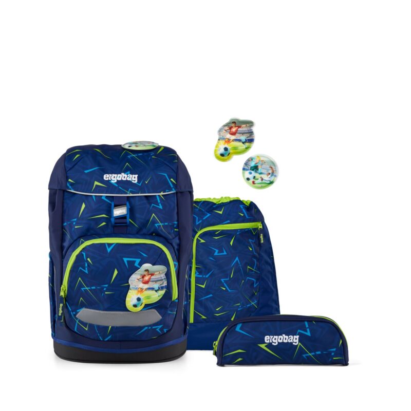 Ergobag - FLEX SET Front RunBear: Zaino per la scuola primaria ergonomico e sostenibile Ergobag con accessori compresi. - 01519-90352-10