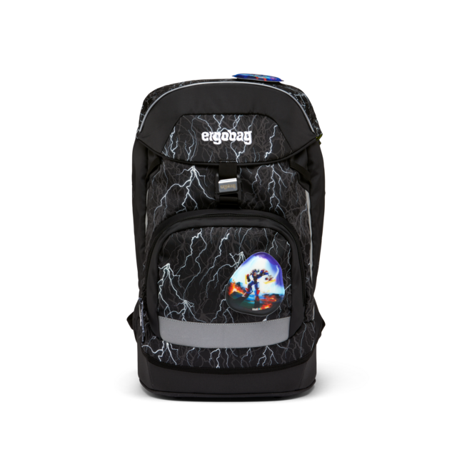 Ergobag - Zaino per la scuola primaria ergonomico e sostenibile Ergobag Prime Super ReflectBear Linea Reflex Glow - 01286-900Z6-10