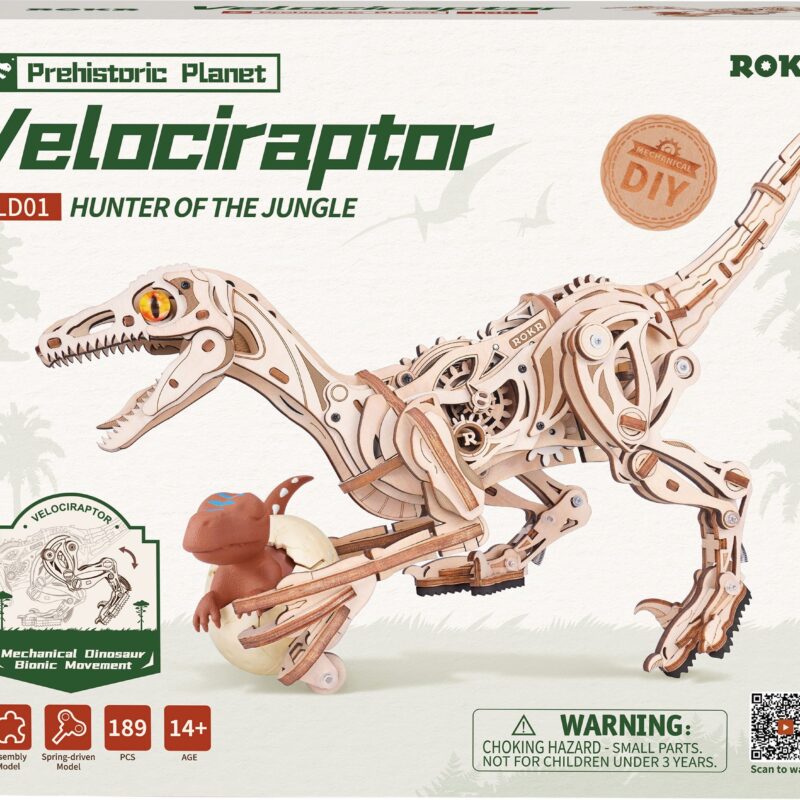 Robotime Rokr - Velociraptor Modello 3D da montare - LD01