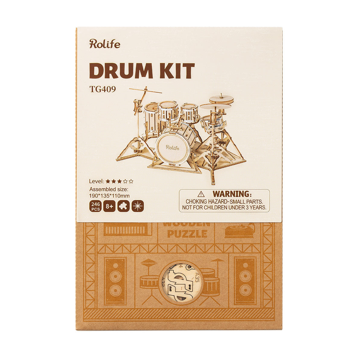Robotime Rokr - Batteria puzzle 3D - TG409