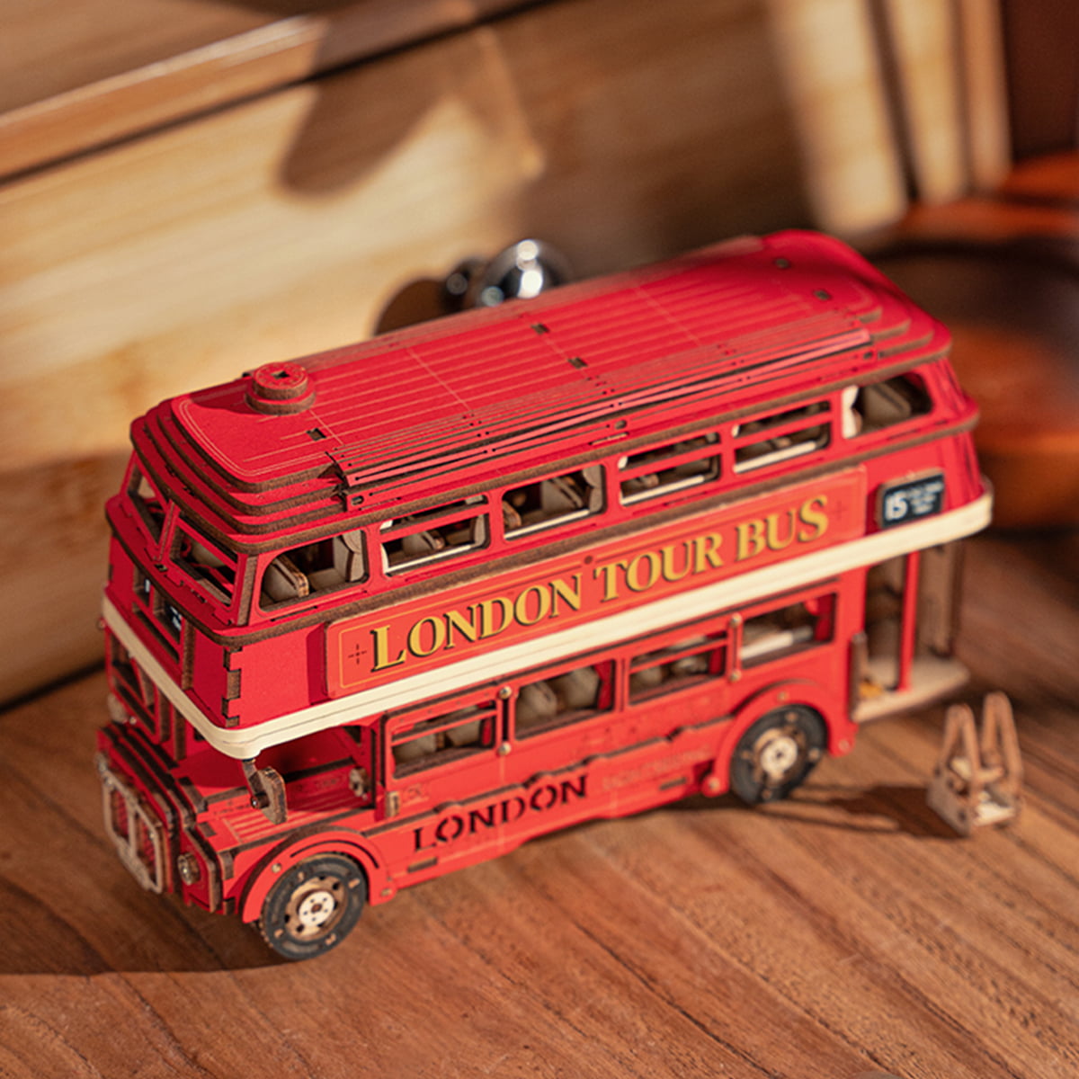 Robotime Rokr - 3D Puzzle London tour bus - TGM02 - immagine 4