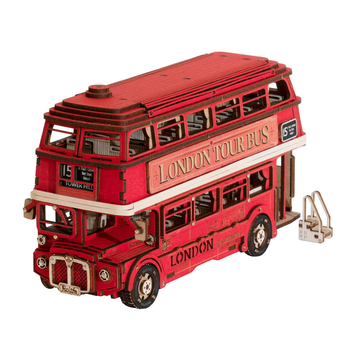 Robotime Rokr - 3D Puzzle London tour bus - TGM02 - immagine 7